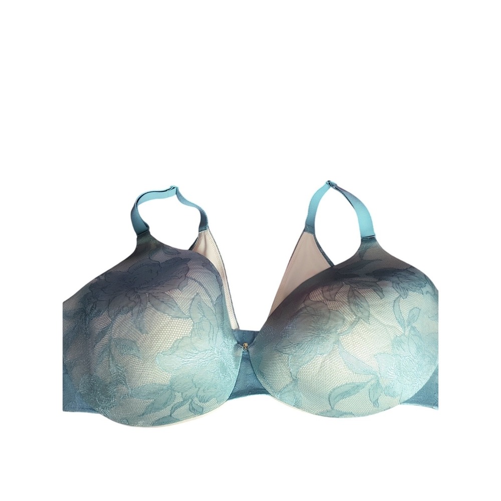 Cacique Lightly Lined Full Coverage Bra 42DDD Womens Wireless Blue